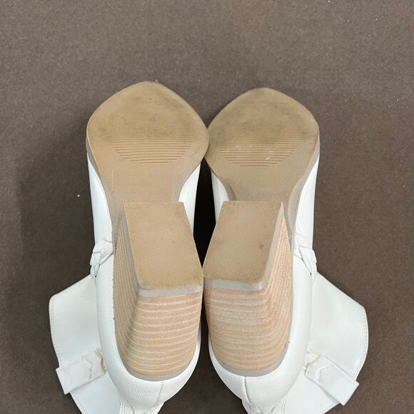 DV By Dolce Vita Koolson White Cowboy Western Cowgirl Block Heel Boots Size 6.5 - Picture 7 of 8